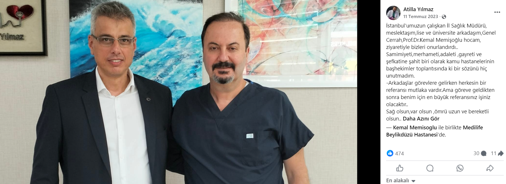 Başhekimle fotoğraf çektirmiş... Bakan Memişoğlu kapatılan hastaneyi ziyaret etmiş! - Resim : 1