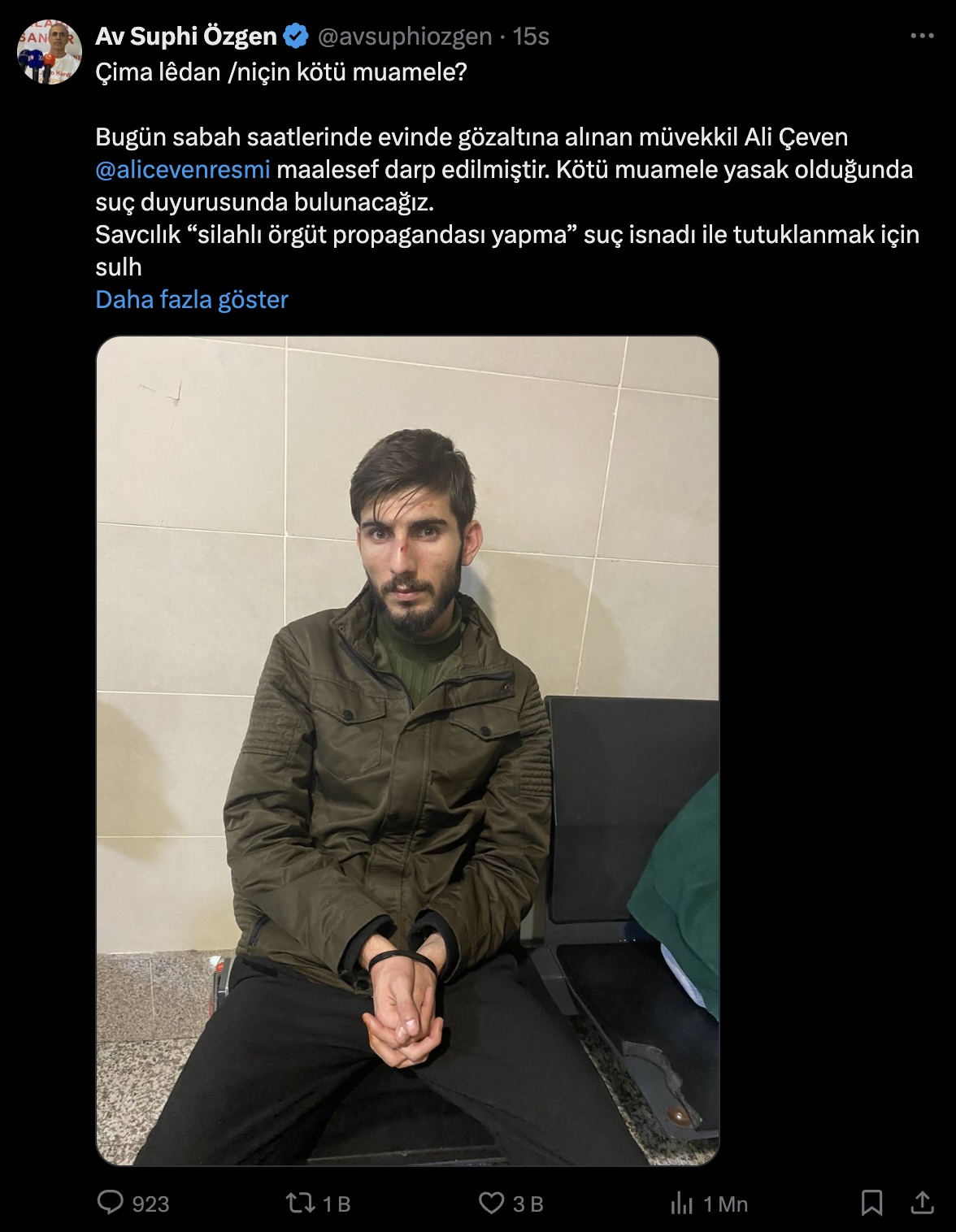 Sokak röportajında PKK propagandası yapan Ali Çeven isimli provokatör
